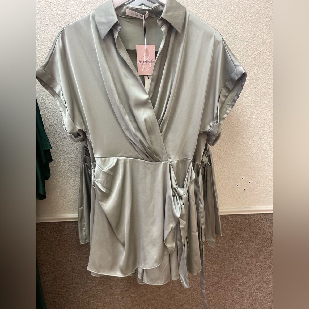 Sage green romper